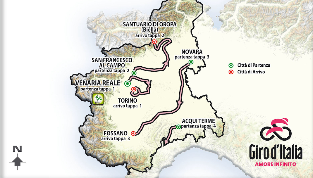 Percorso Giro d’Italia 2024