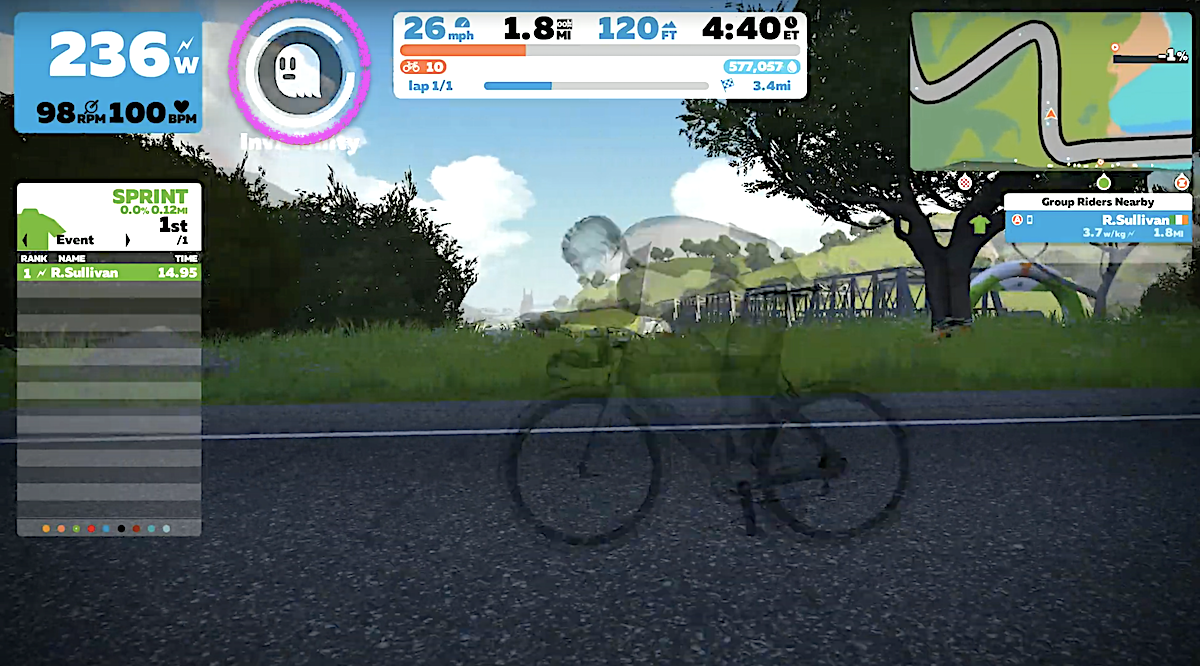 5- Truck Draft boost (icona blu con van): aumenta l’effetto scia del 50% per 30 secondi, quindi va usato quando vi trovate a ruota o nella pancia del gruppo per ridurre i watt necessari a mantenere la stessa velocità. Non usatelo se state pedalando fuori dalla scia.