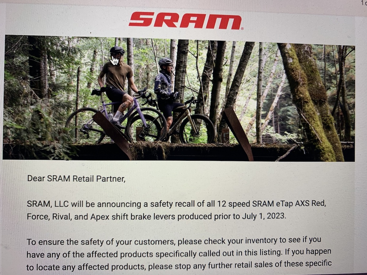 Richiamo comandi Sram 12v