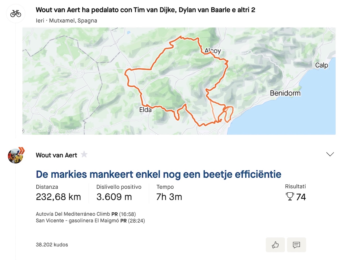 La corsa a piedi di Van Aert15.09.43