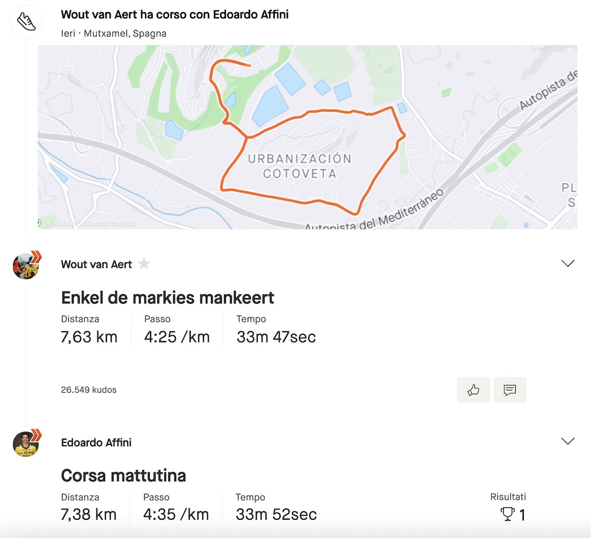 La corsa a piedi di Van Aert15.10.12