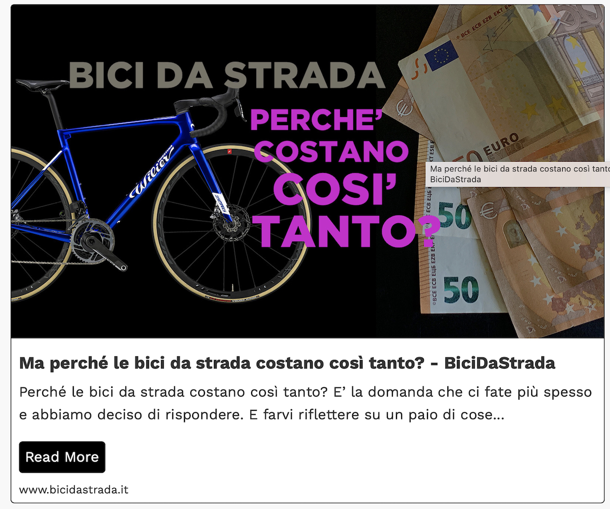 la bici non costa più come una bici