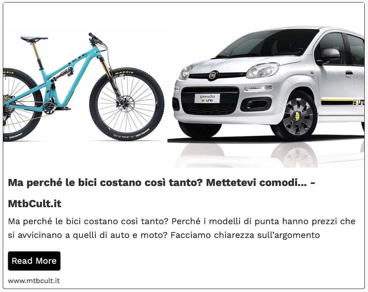 la bici non costa più come una bici