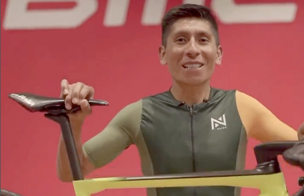 Quintana domenica in gara su una bici Bmc