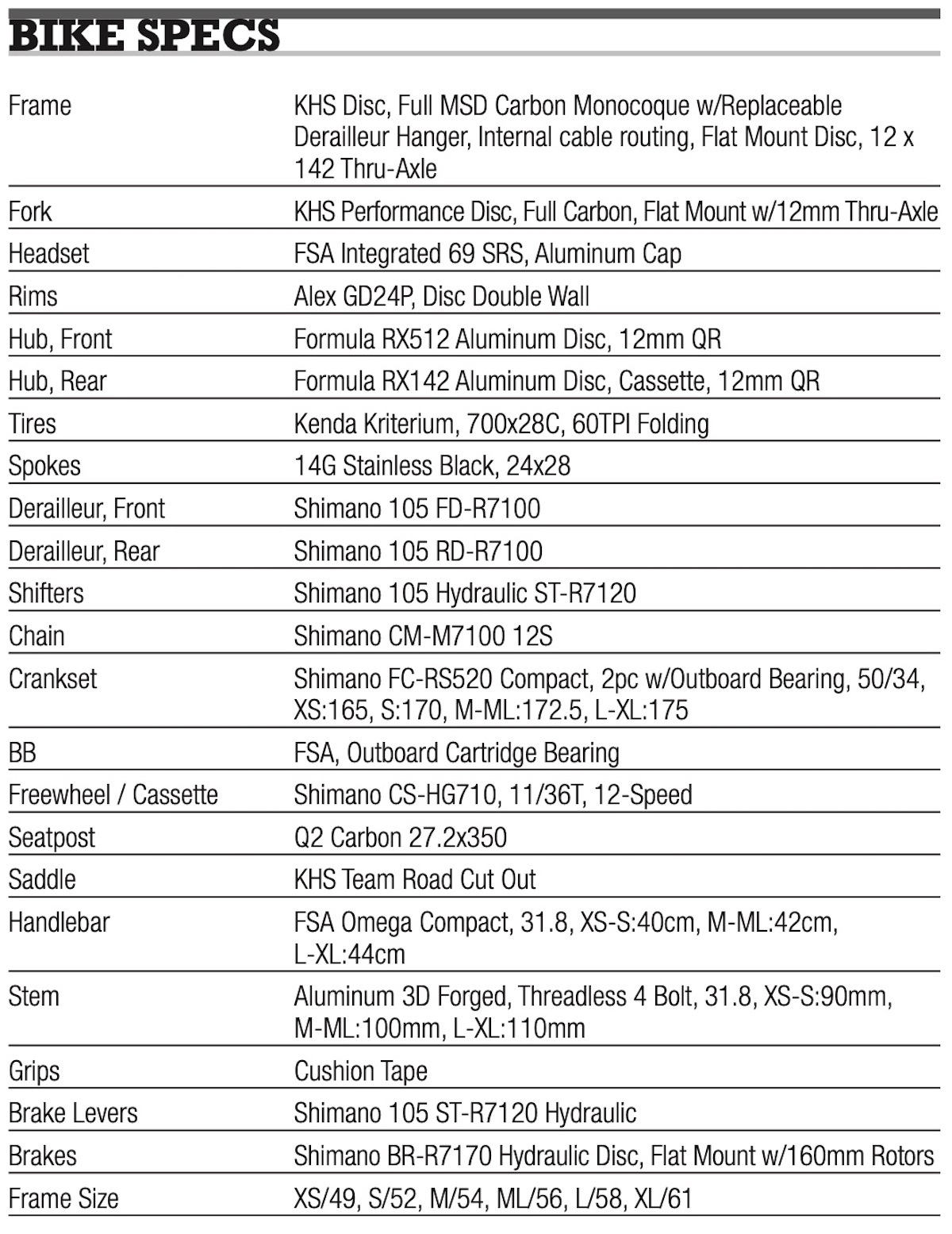 Shimano 105 12v meccanico