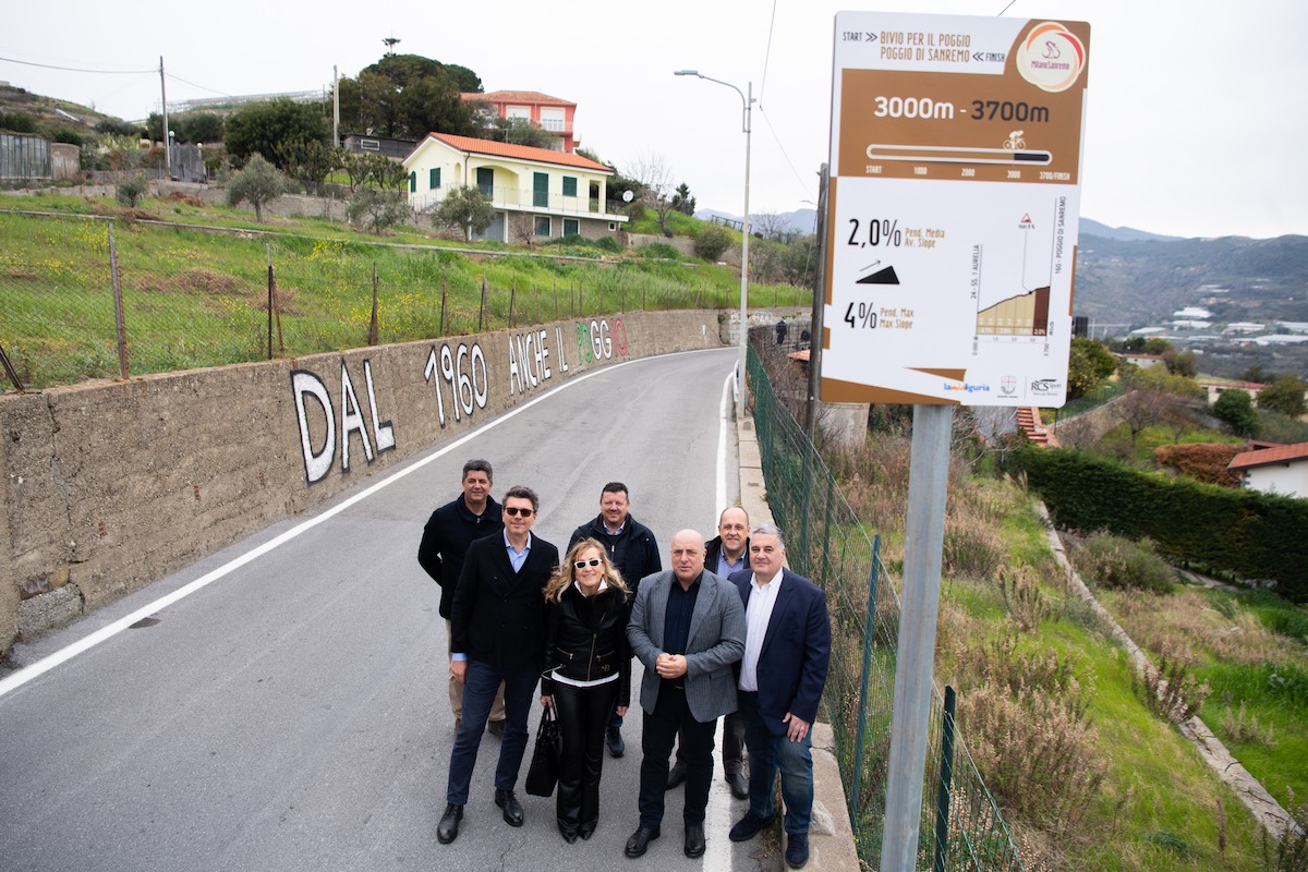 segnaletica permanente della Milano-Sanremo