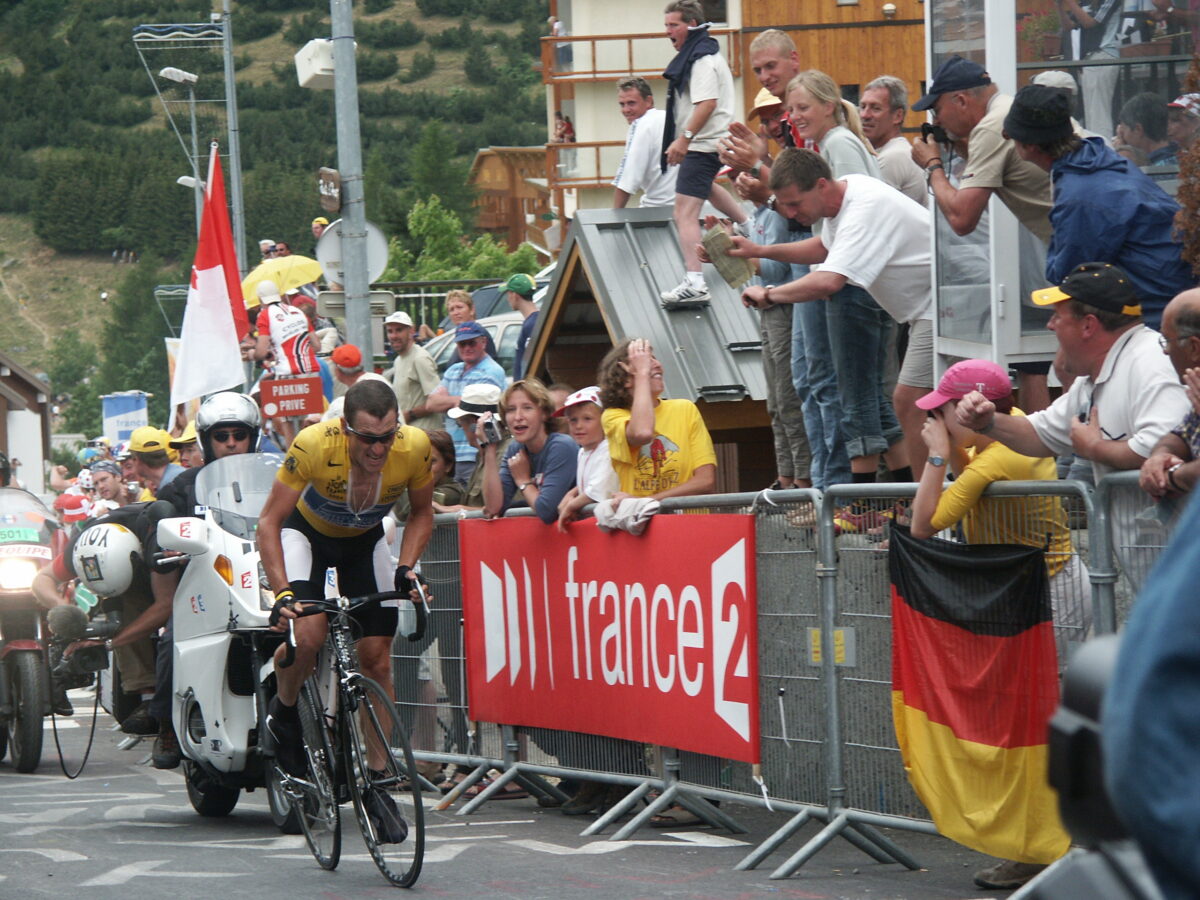 Lance Armstrong on L'Alpe d'Huez, 2004 TdF