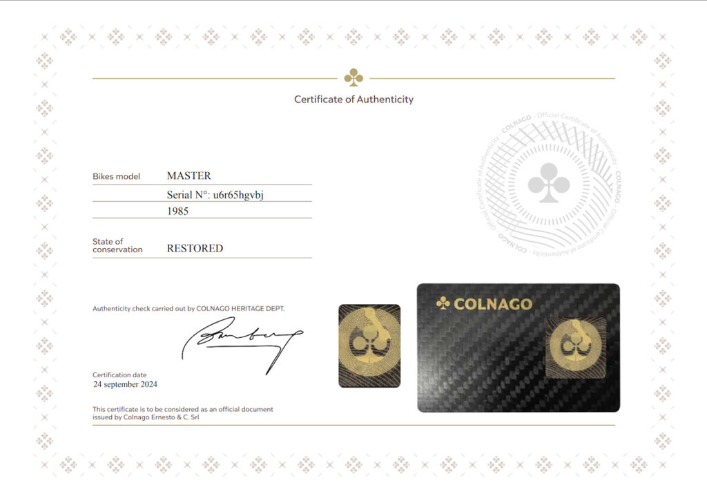 Colnago Retrofitting