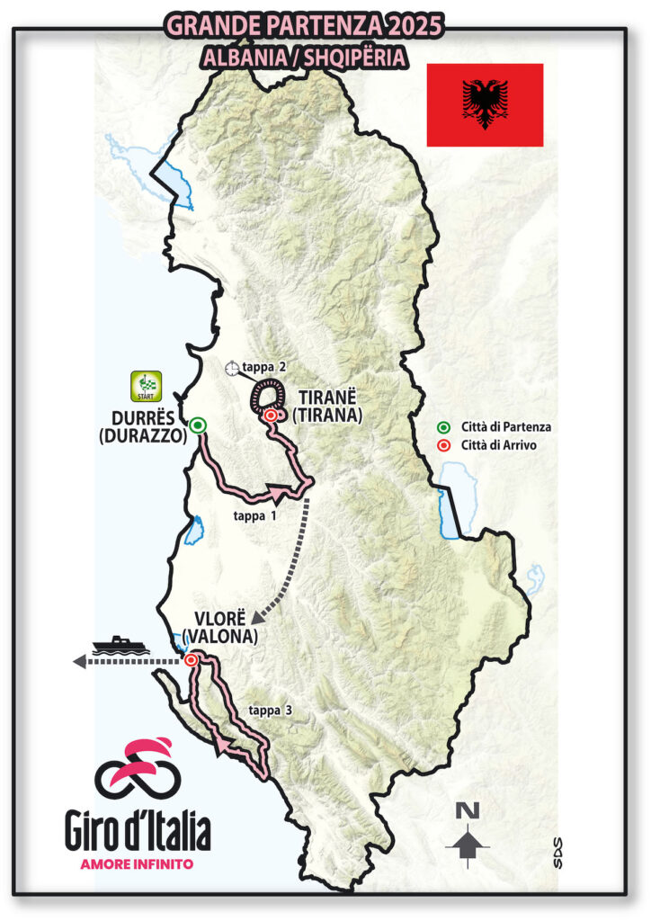 partenza del giro d'italia 2025