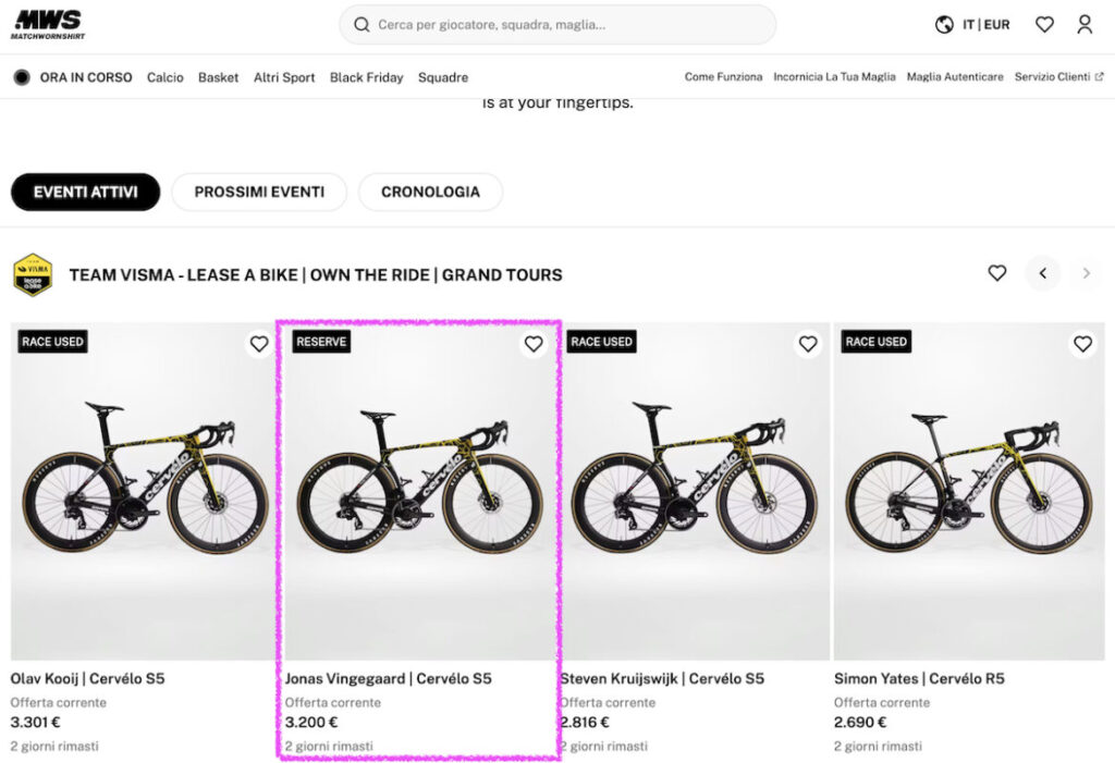 bici dei professionisti