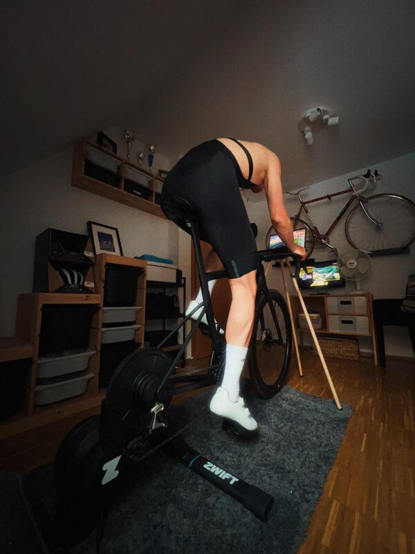 allenamento invernale del ciclista