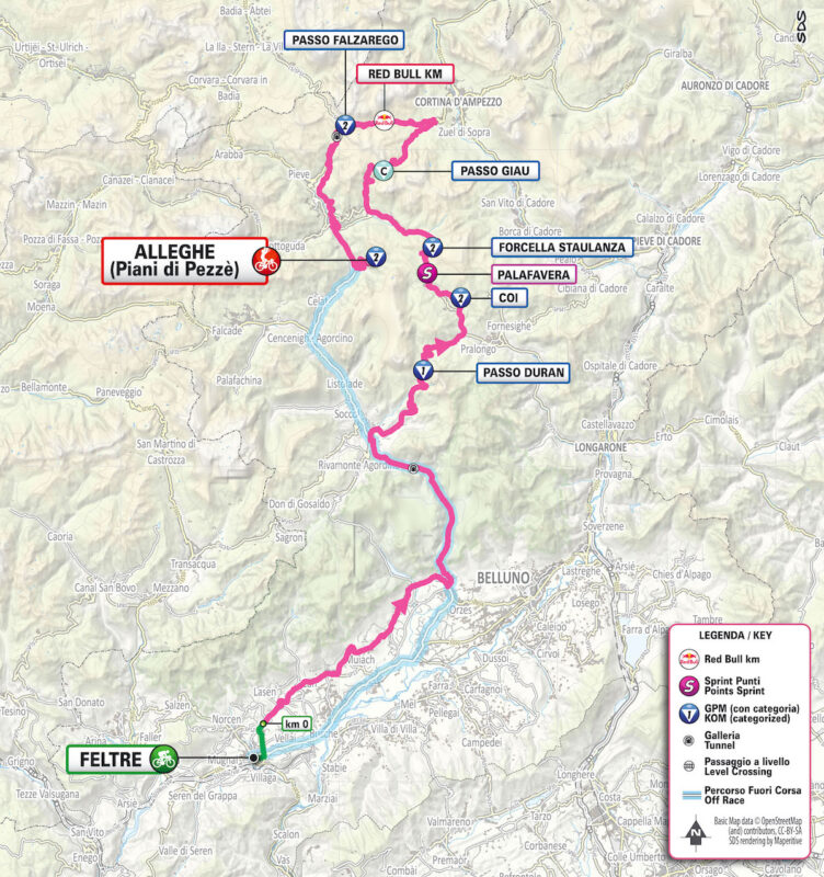 arrivo in salita a Piani di Pezzè