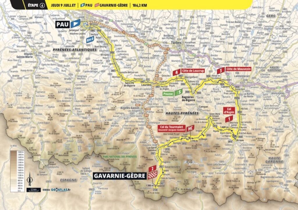 arrivo in salita a Gavarnie-Gèdre