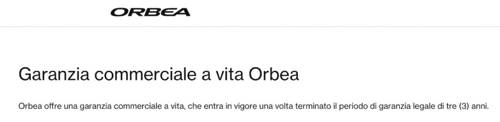 Orbea warranty