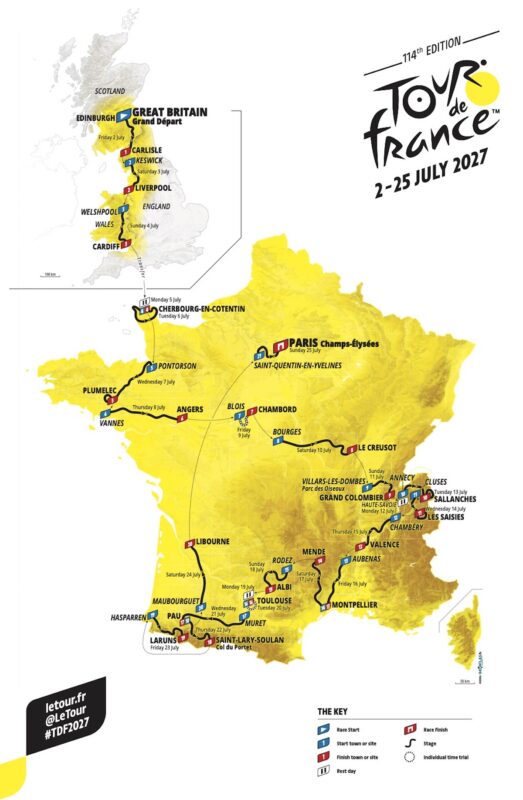 percorso del Tour de France 2027