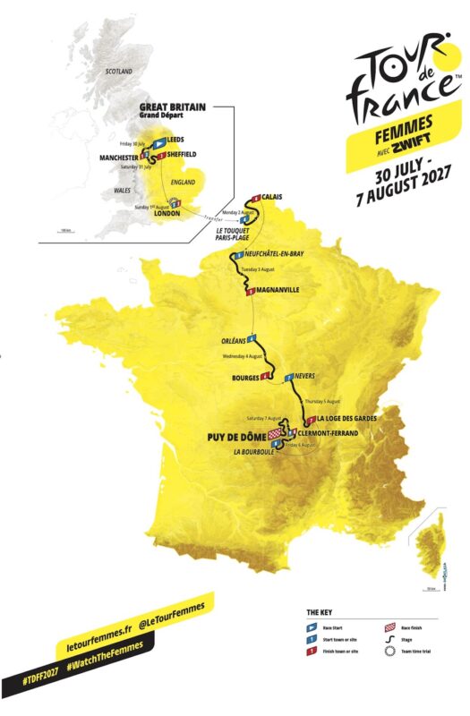 Percorso Tour de France Femmes 2027